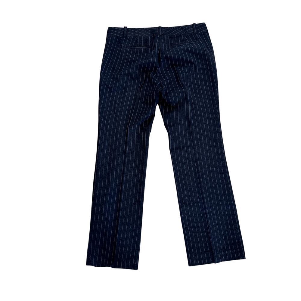 VTG Ann Taylor Pinstripe Charcoal Gray Trousers Low Rise Y2K Women's Size 8p - Picture 4 of 5